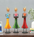 Lady musician Figurine Set Of 3 table decor