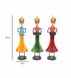 Lady musician Figurine Set Of 3 table decor