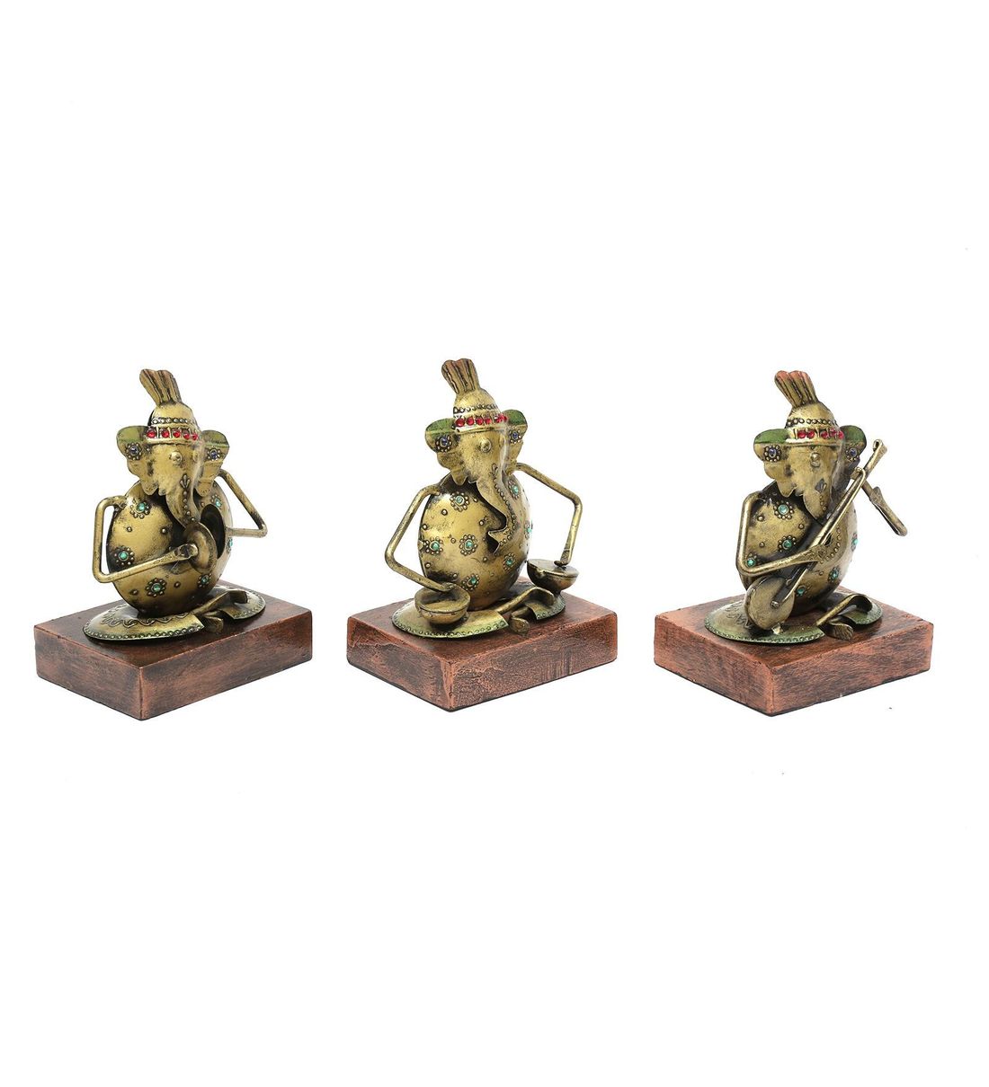 Ganesh Musical Showpiece Set Of 3 table decor
