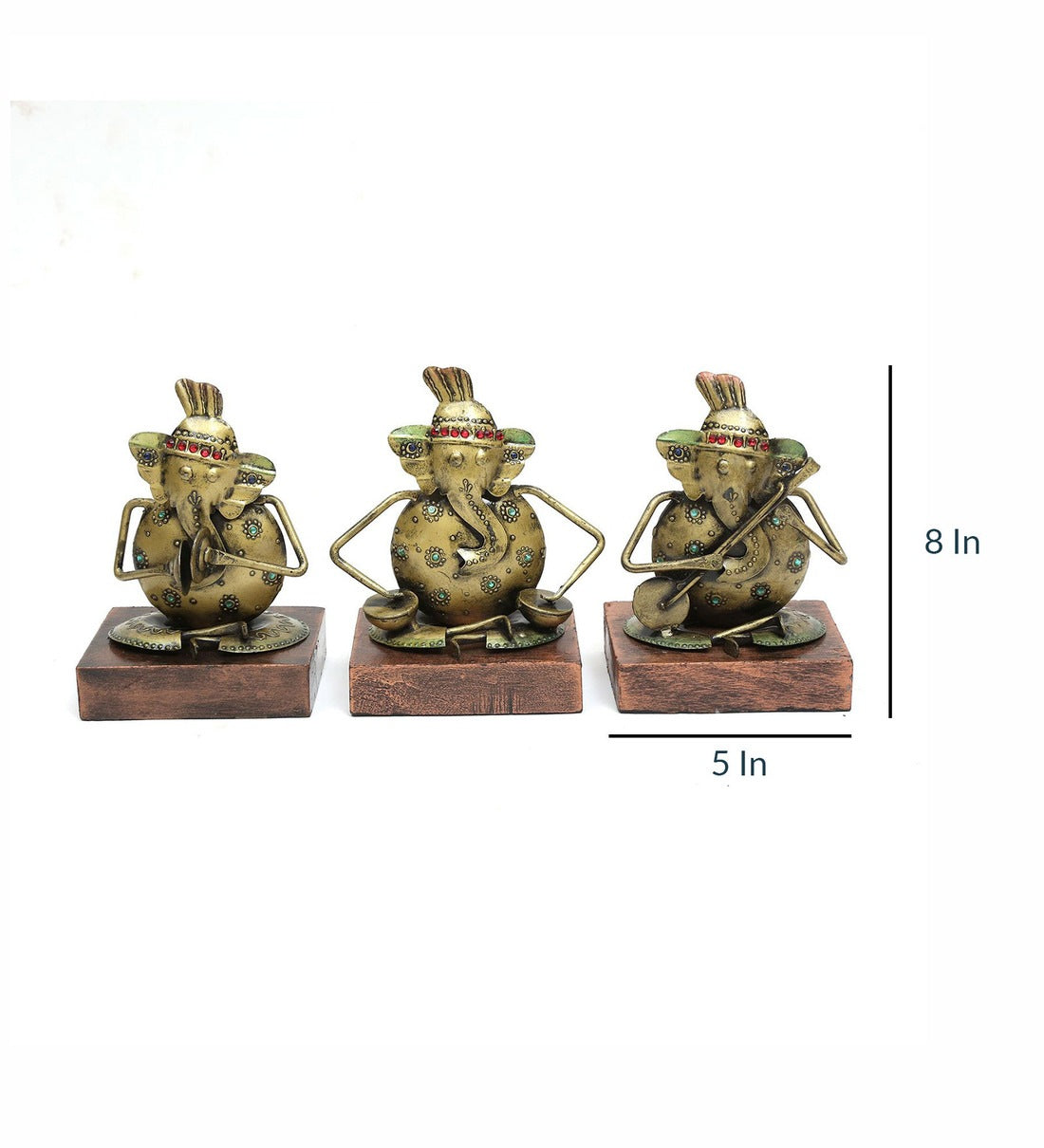 Ganesh Musical Showpiece Set Of 3 table decor