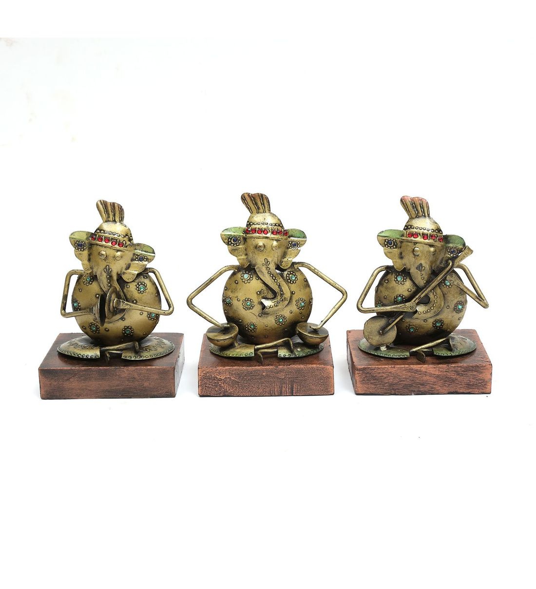 Ganesh Musical Showpiece Set Of 3 table decor