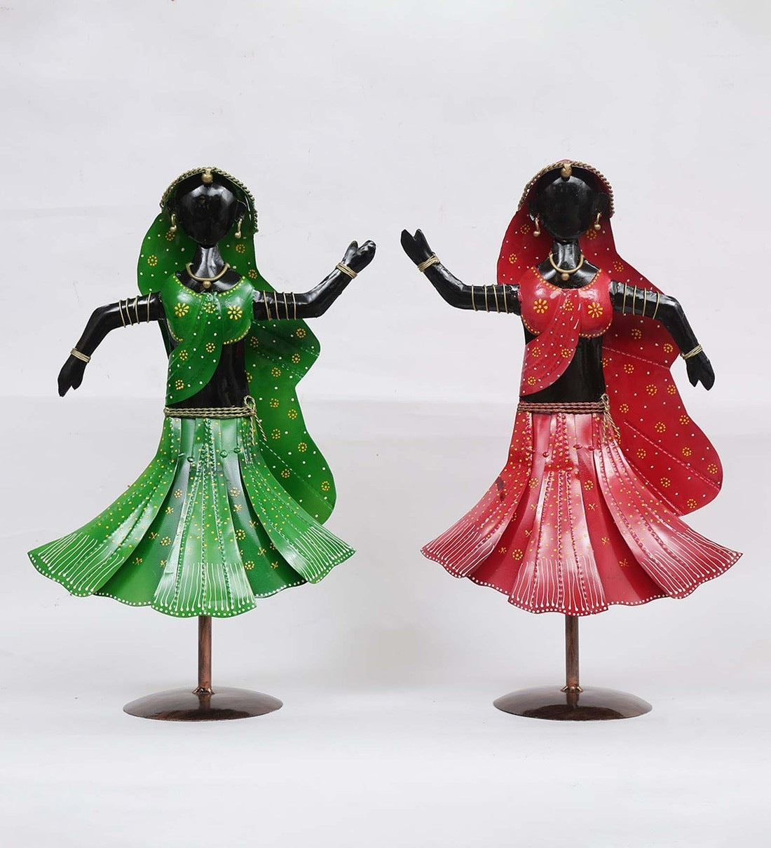 Dancing Lady Human Figurine, Set of 2 table decor