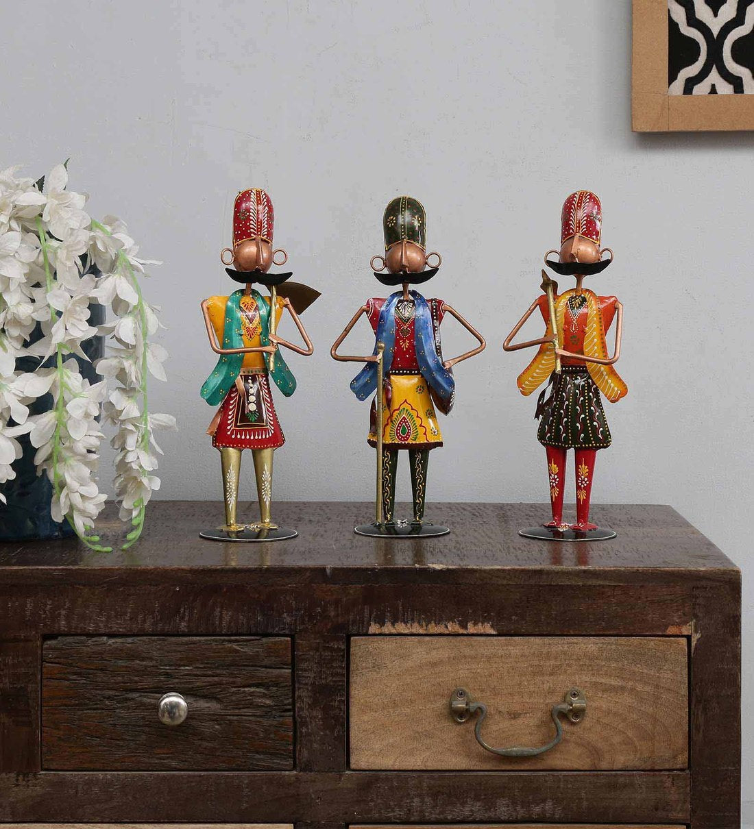 Men Farmer Human Figurine, Set of 3 table decor