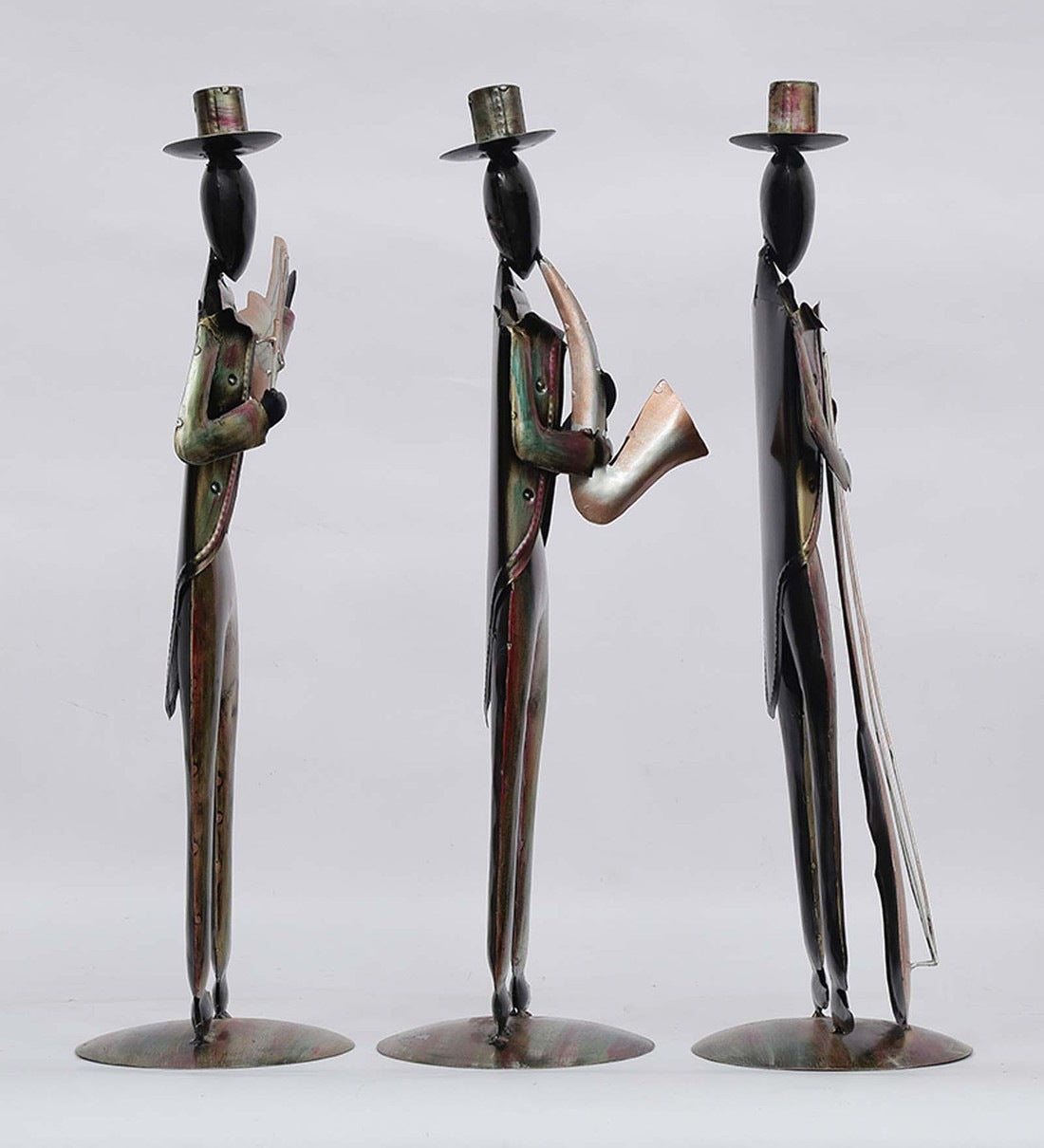 Modern musician Men Human Figurine, Set of 3 table decor