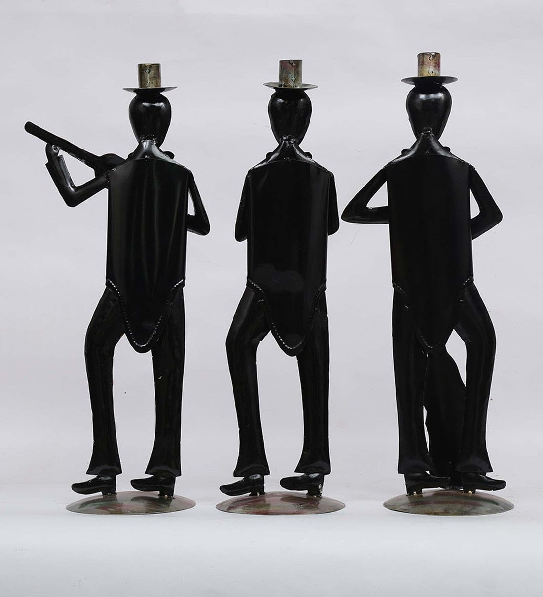 Modern musician Men Human Figurine, Set of 3 table decor