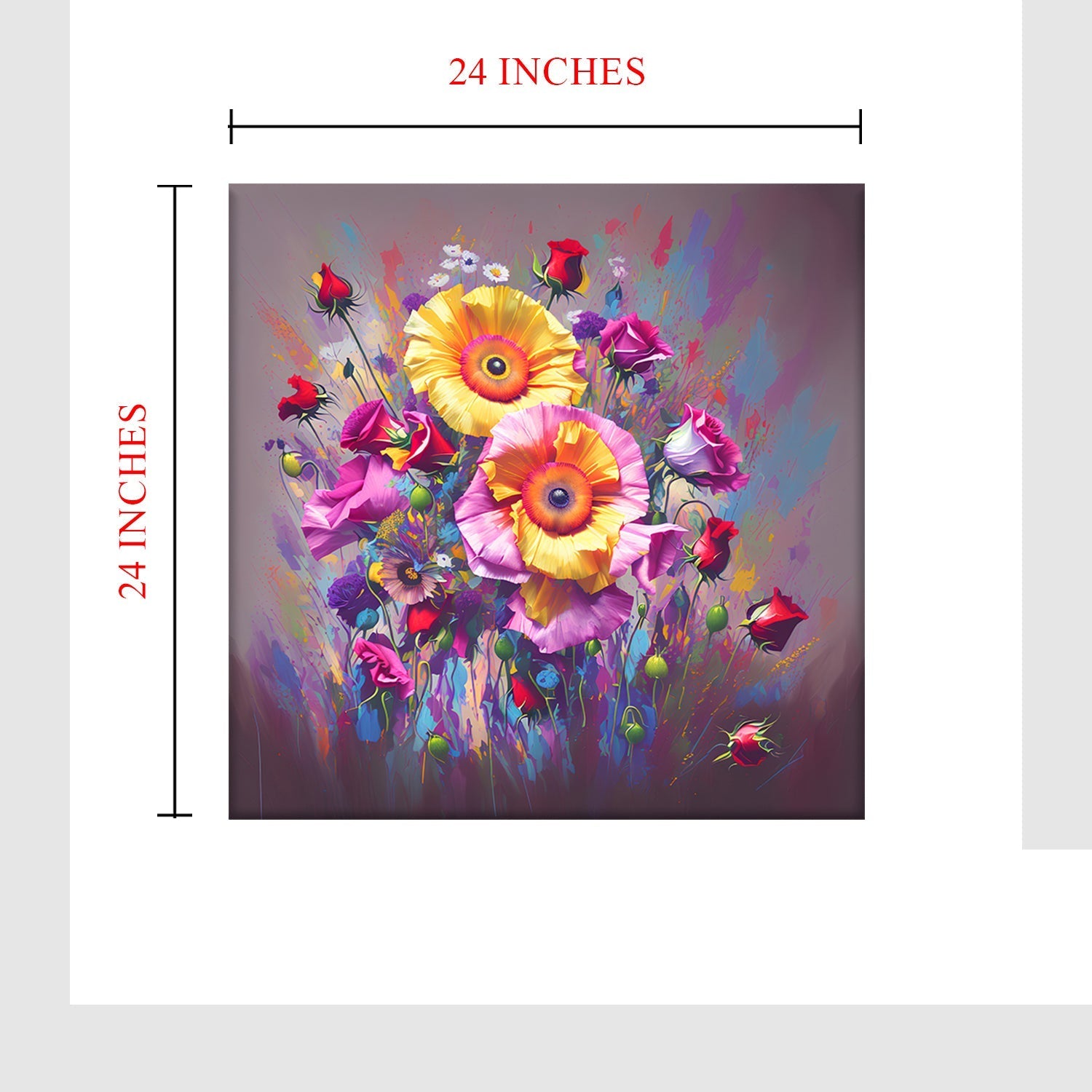 Premium Bold Flower Canvas Wall Art
