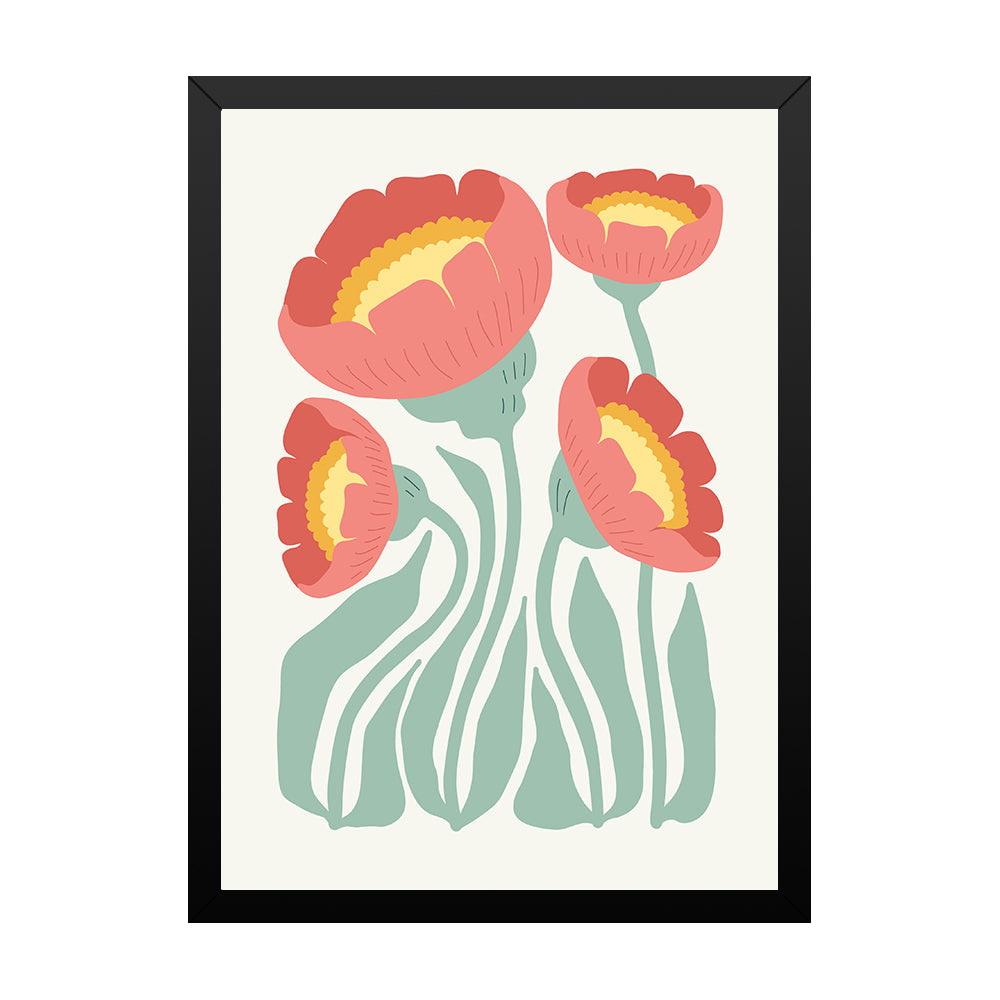 Pink Floral Wall Art Photo Frame Painting for Wall Décor