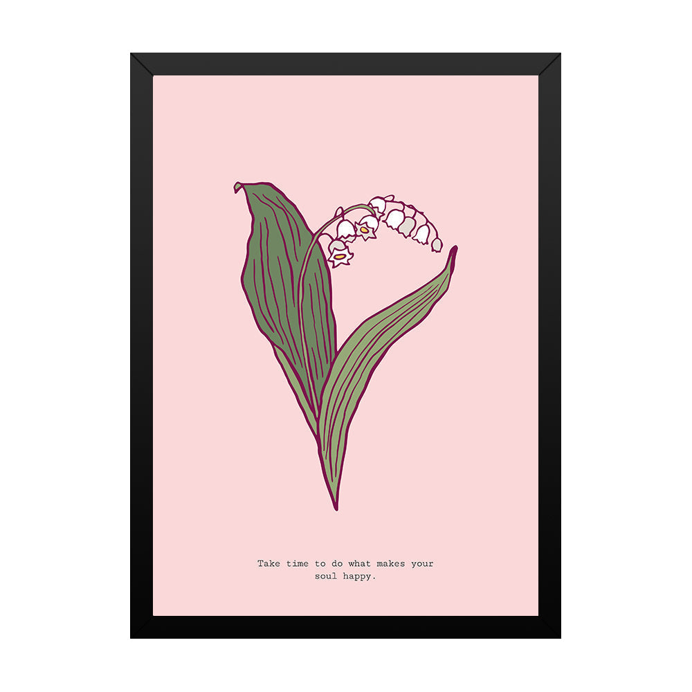 Wildflower Botanical Art Frame Painting for Wall Décor
