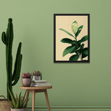 Tropical Leaf Framed Poster Paining for Home and Office Décor