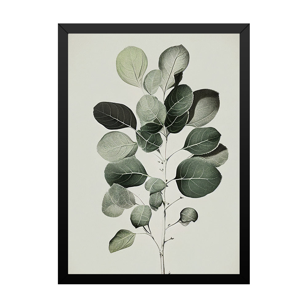 Tropical Green Leaf Framed Art Print Poster Paining for Home Décor