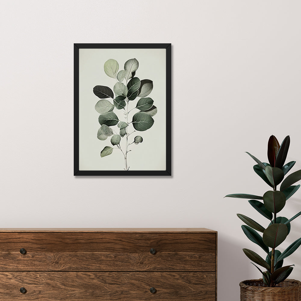 Tropical Green Leaf Framed Art Print Poster Paining for Home Décor