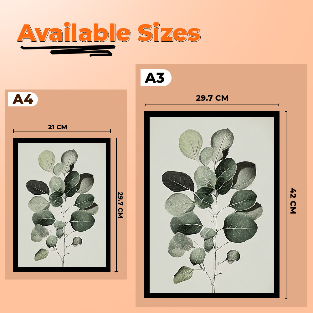 Tropical Green Leaf Framed Art Print Poster Paining for Home Décor