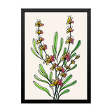 Abstract Orange Floral Digital HD Print/Poster Framed Wall Painting