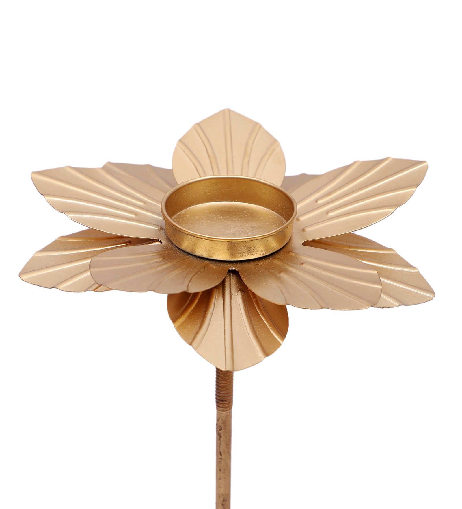 Small Double Hammered Flower Detachable Tealight Holder Set of 3