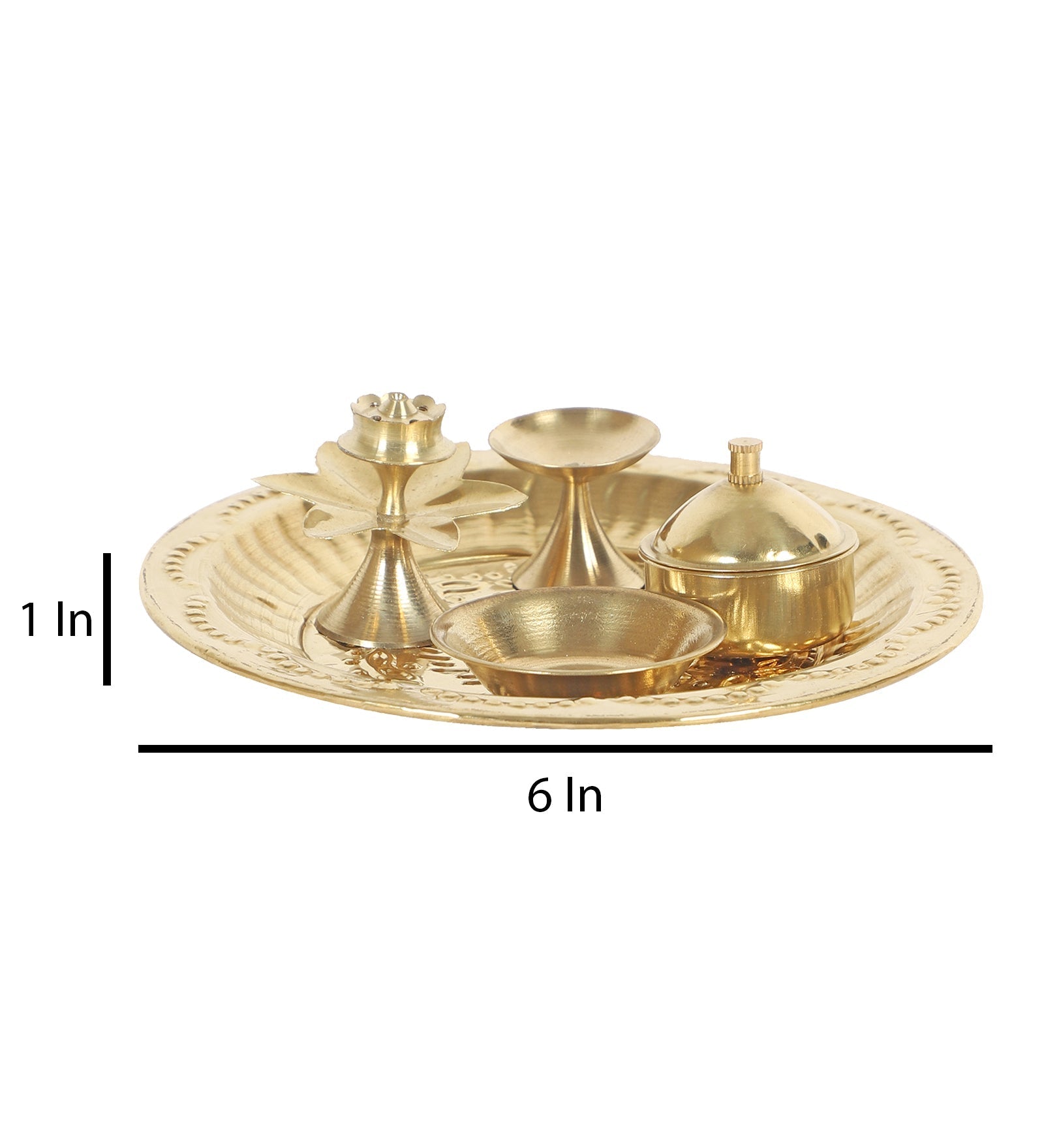 Small Brass Pooja Thali
