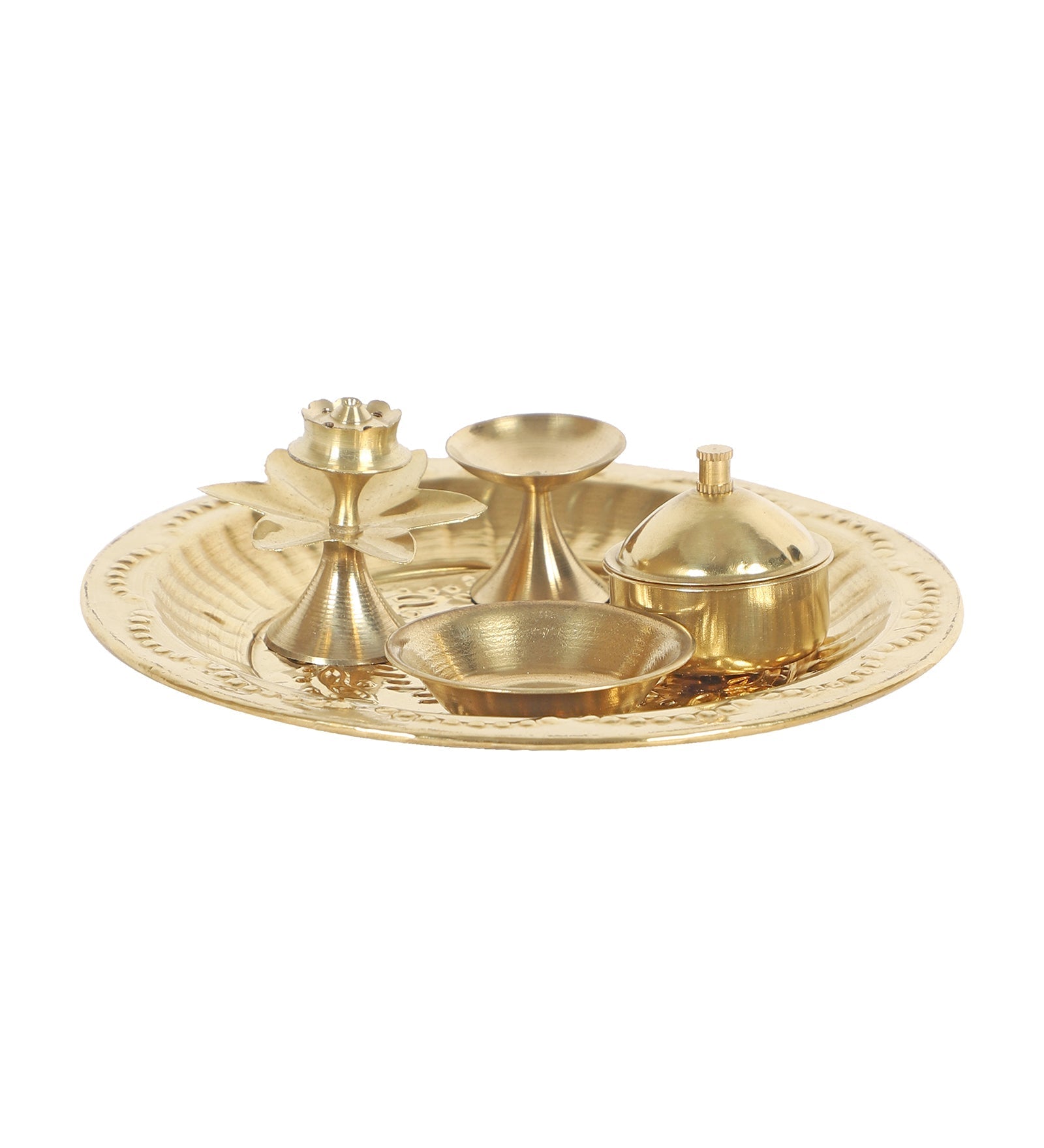 Small Brass Pooja Thali