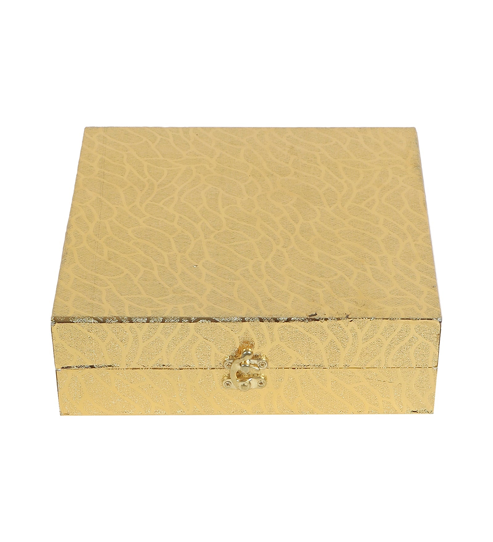 Silver Steel Pooja Thali With Velvet Box