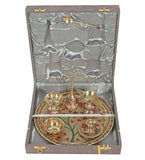 Heavy Brass Meena Pooja Thali Set of 6