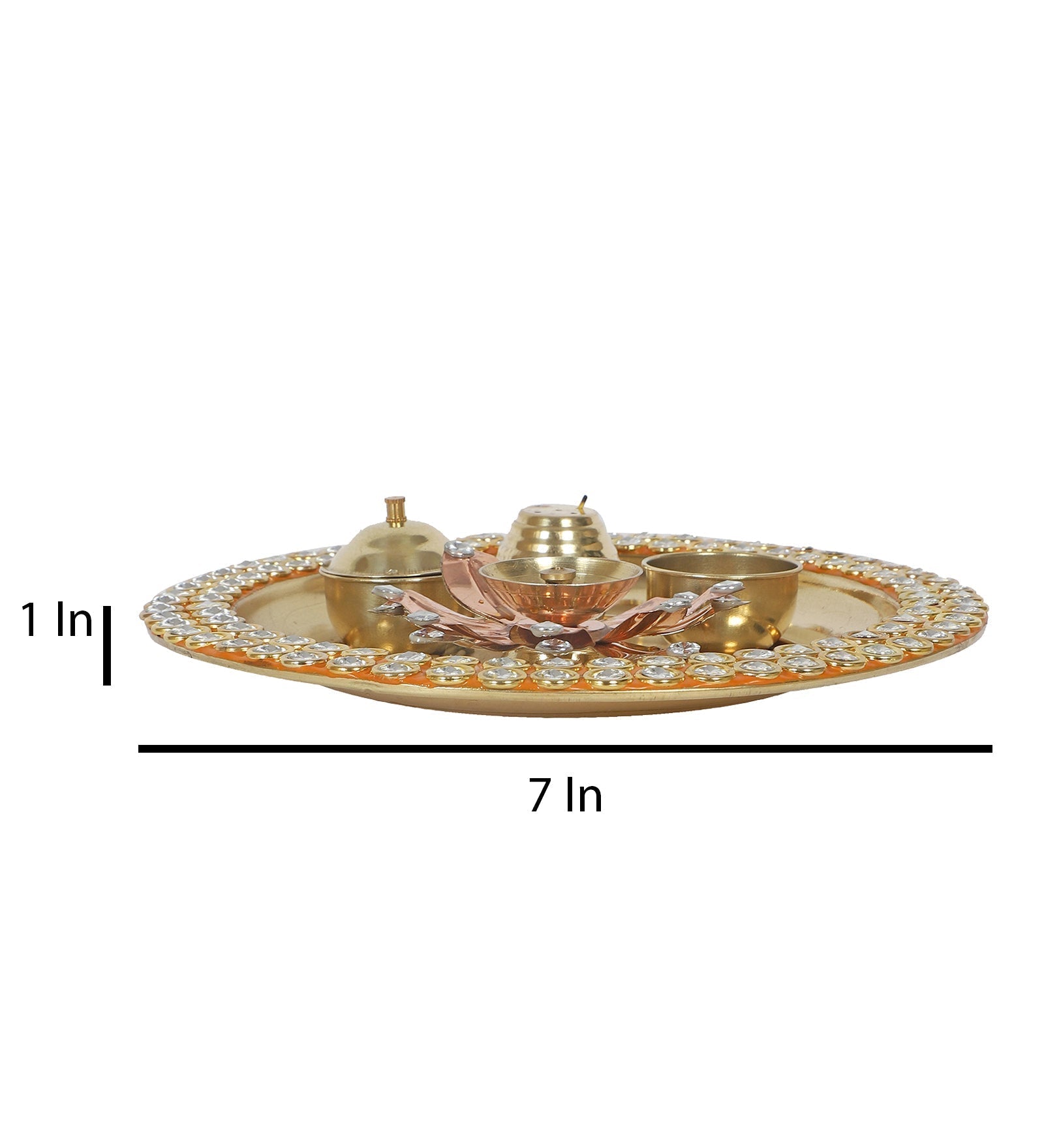 Round Yellow & Gold Beads Thali