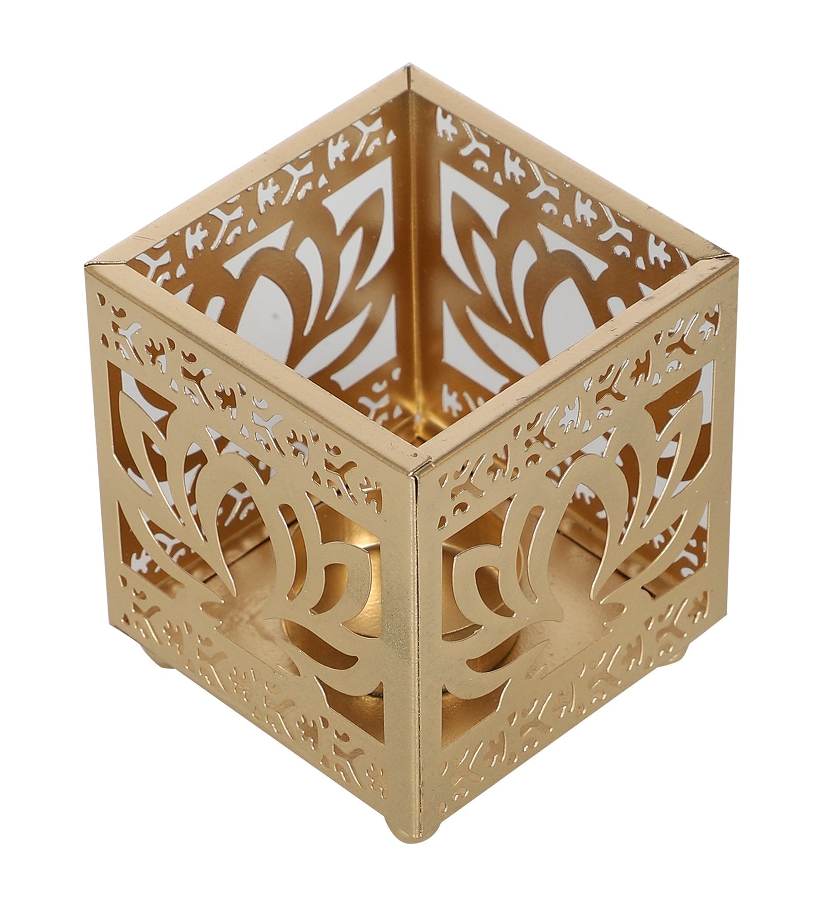 Lotus Etching Tealight Holder Set of 4