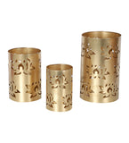 Lotus Etching Votive Tealight Holder Set of 3