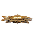 Yellow & Gold Flower Cut Urli