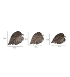 Black & Gold Etching Leaves Wal Decor Set of 3