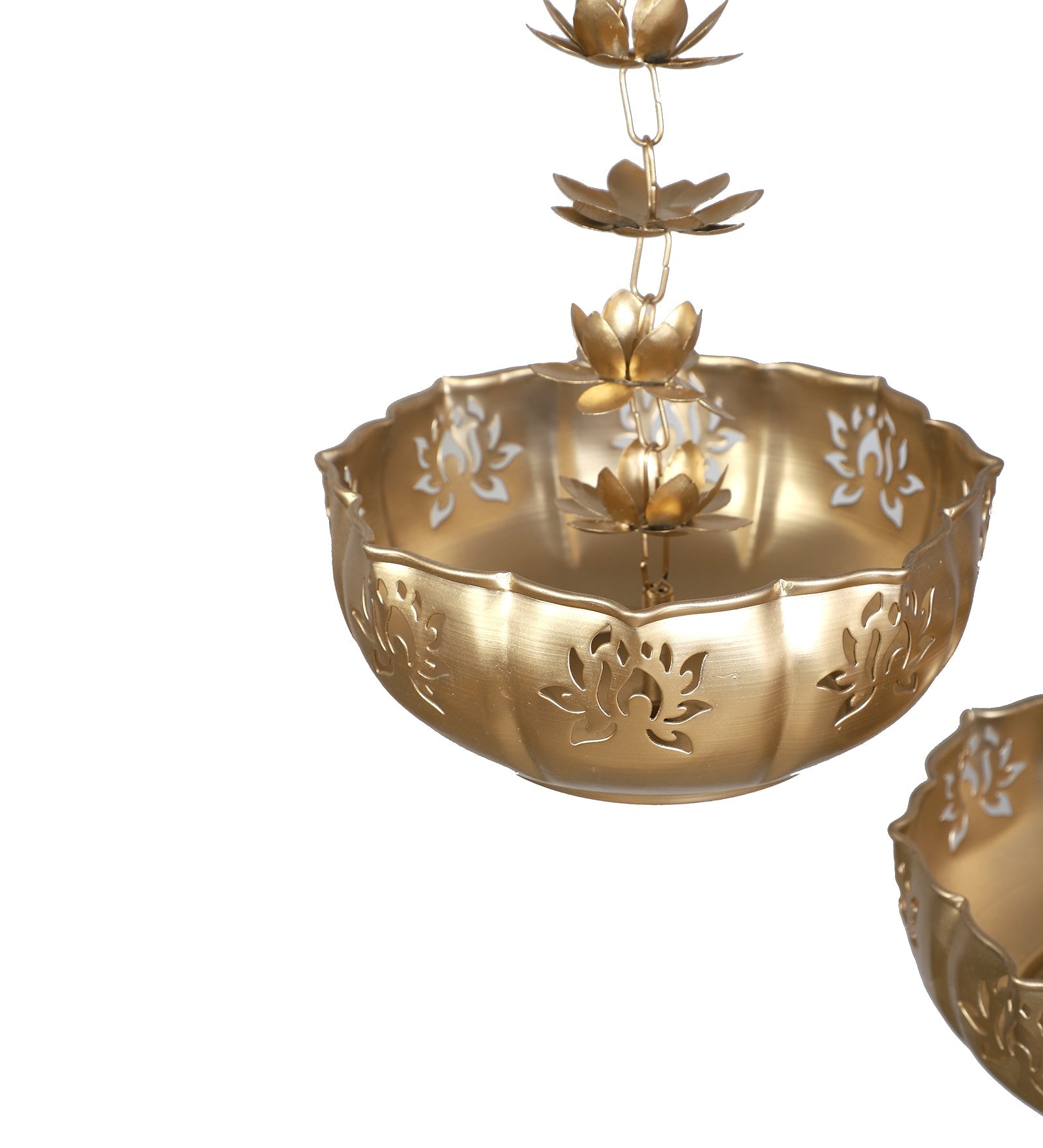 Hanging Big Lotus Urli Set of 2