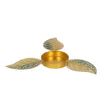 Yellow & Gold Leaves Urli & Dia Set of 2
