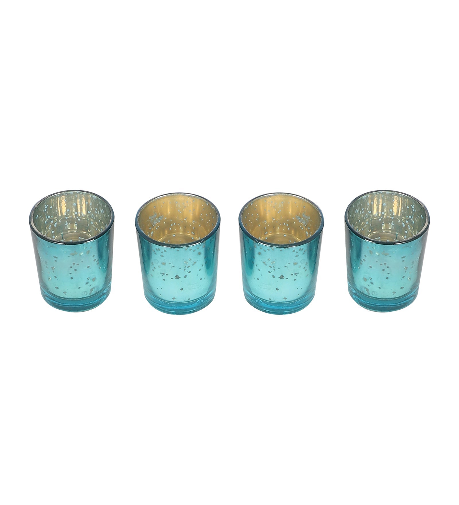 Three Layer Lotus With 4 Green Glass Votive