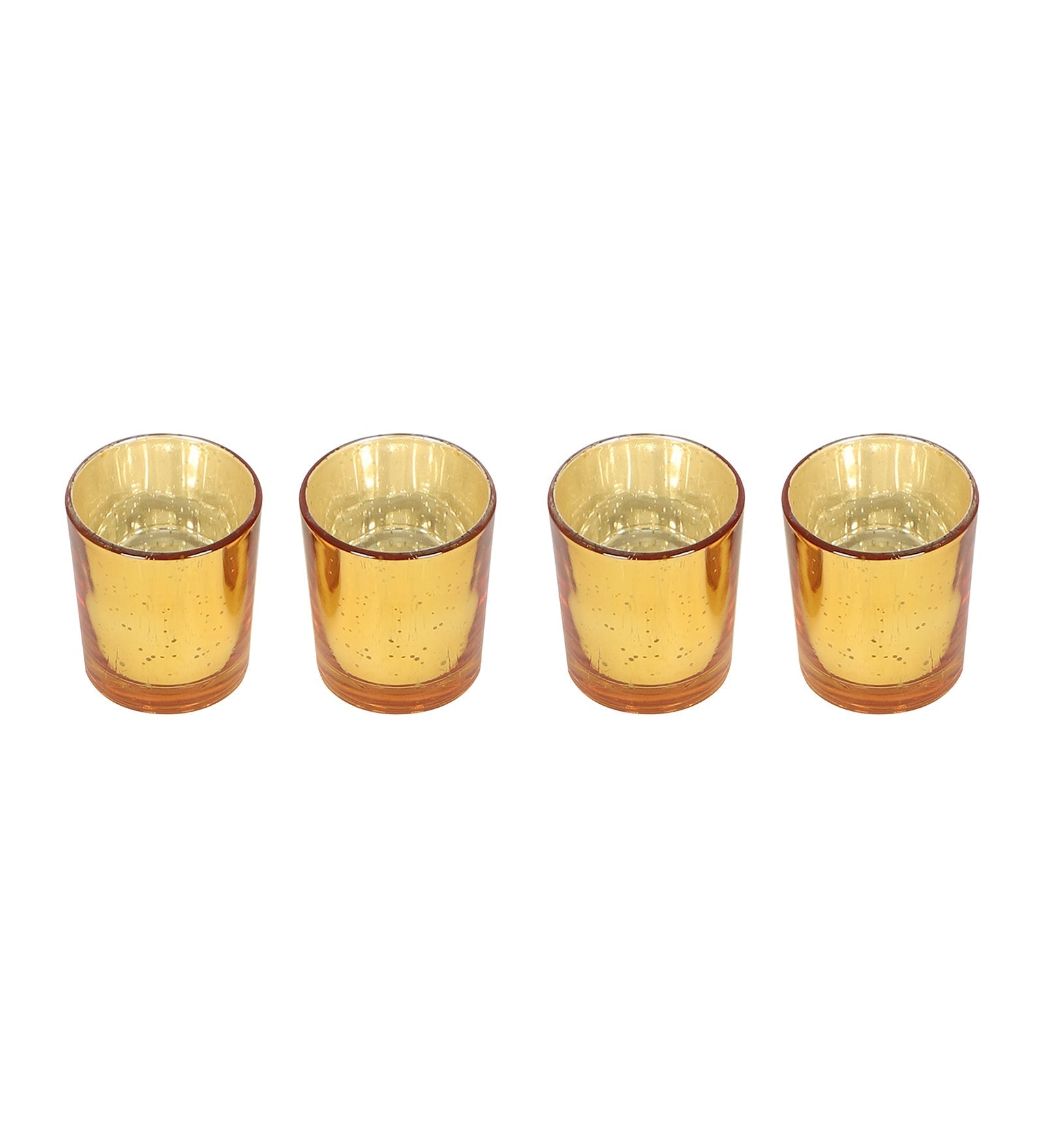 Three Layer Lotus With 4 Gold Glass Votive