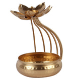 Gold Urli Bowl with Flower Set of 2