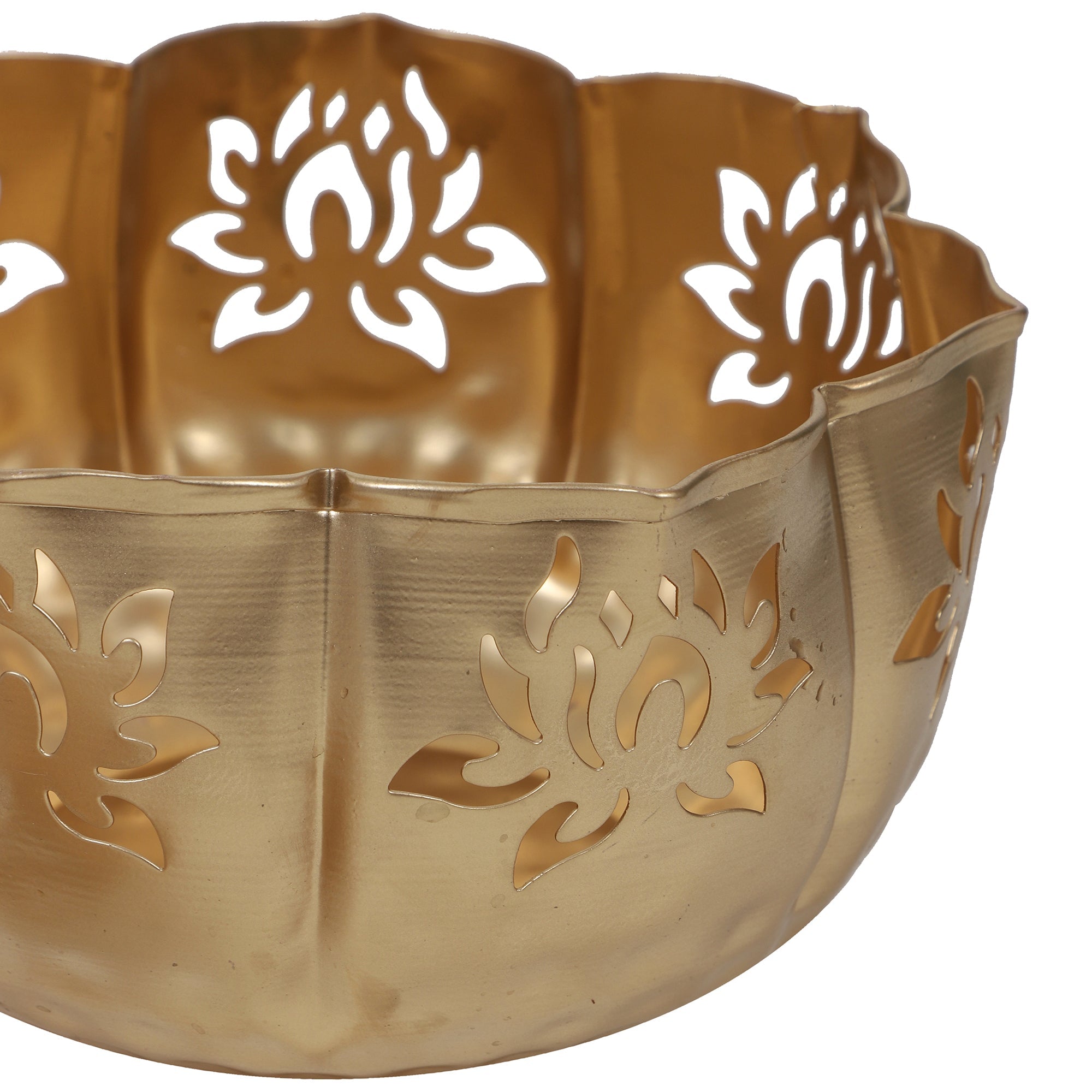 Big Lotus Urli With Stand & Bowls Set of 10