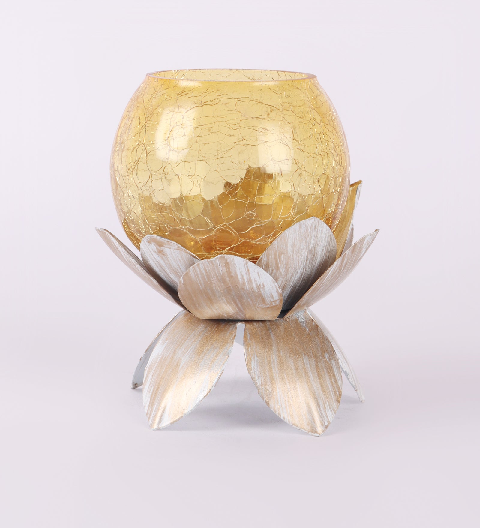 Small Glass Yellow Lotus
