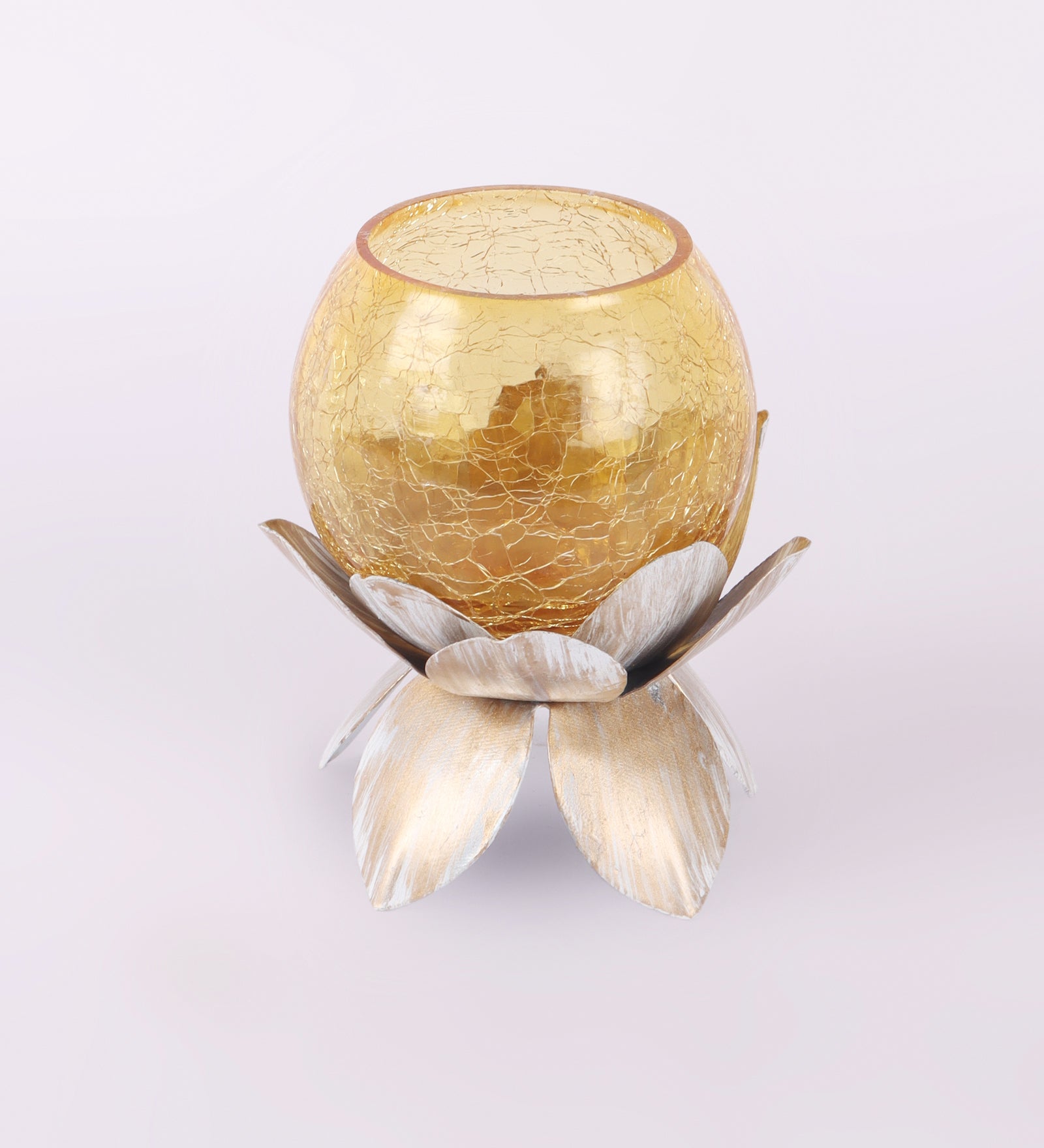 Small Glass Yellow Lotus