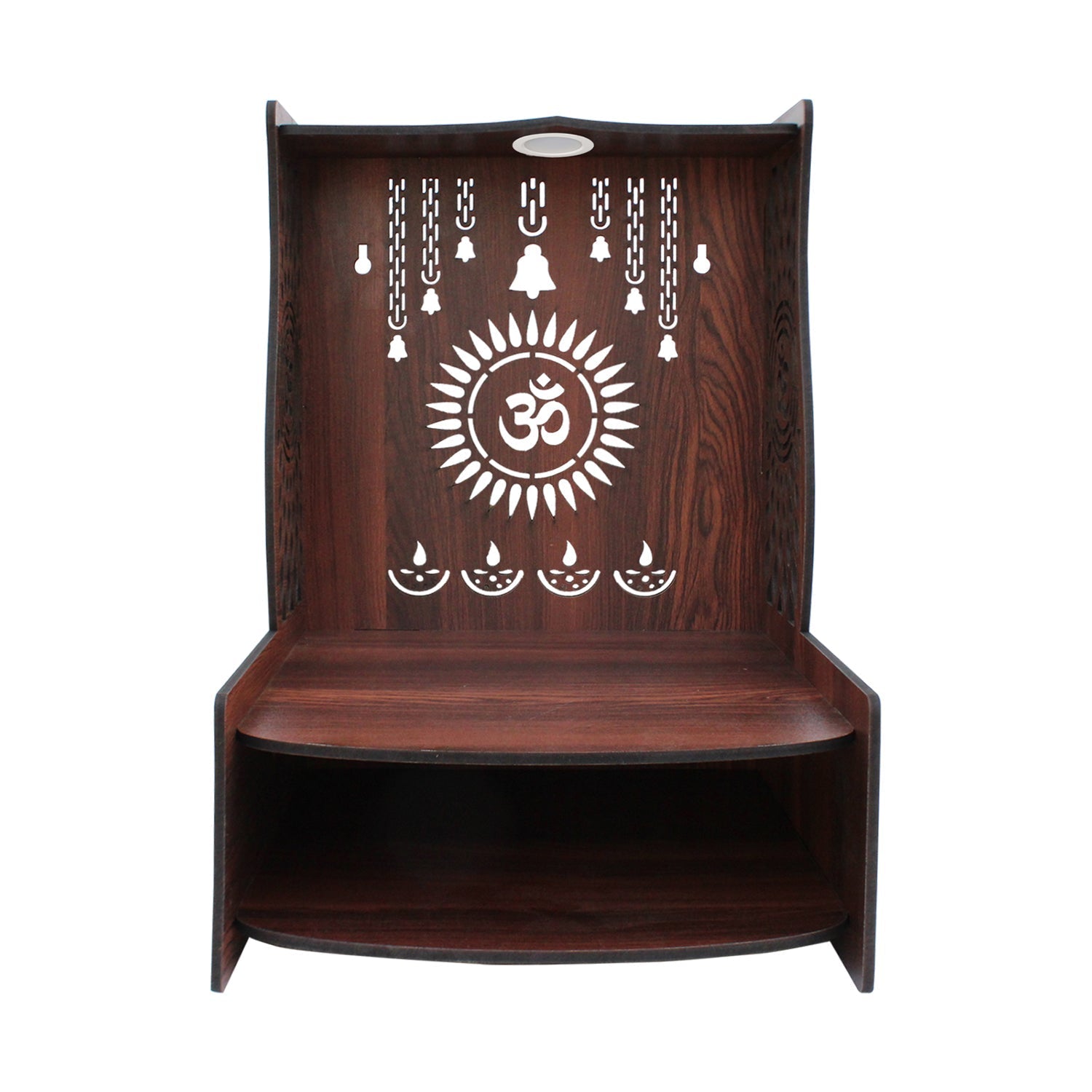 Beautiful Luxurious Wooden Pooja Mandir with LED Lighting