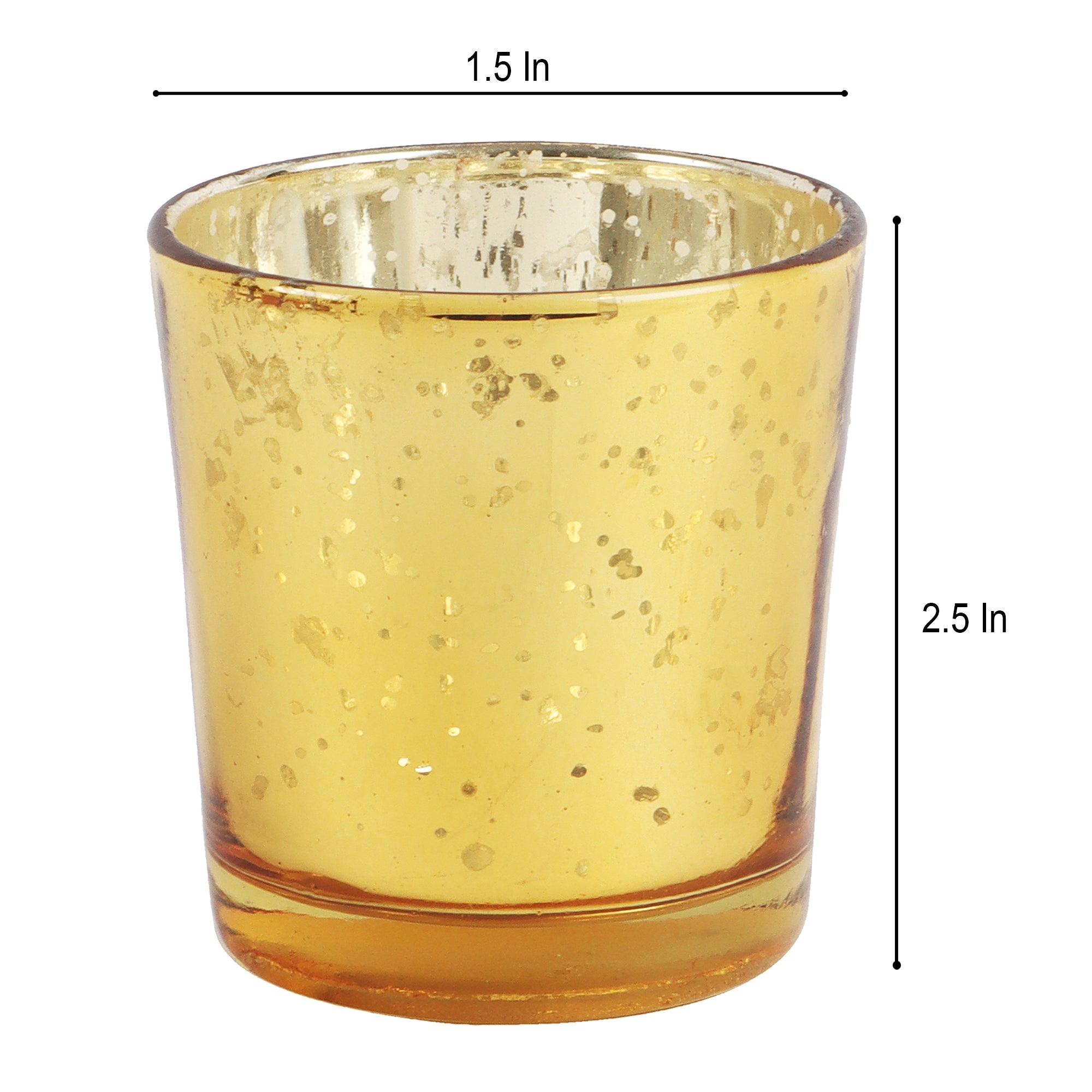Gold Glass Votive Set of 4