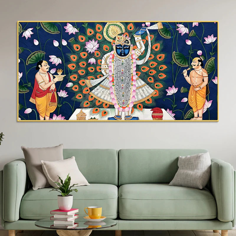 Beautiful Pichwai Art of Shrinath ji Wall Painting