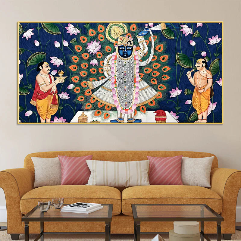 Beautiful Pichwai Art of Shrinath ji Wall Painting