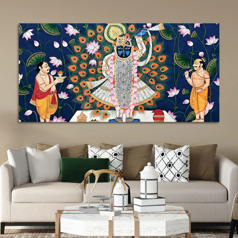 Beautiful Pichwai Art of Shrinath ji Wall Painting