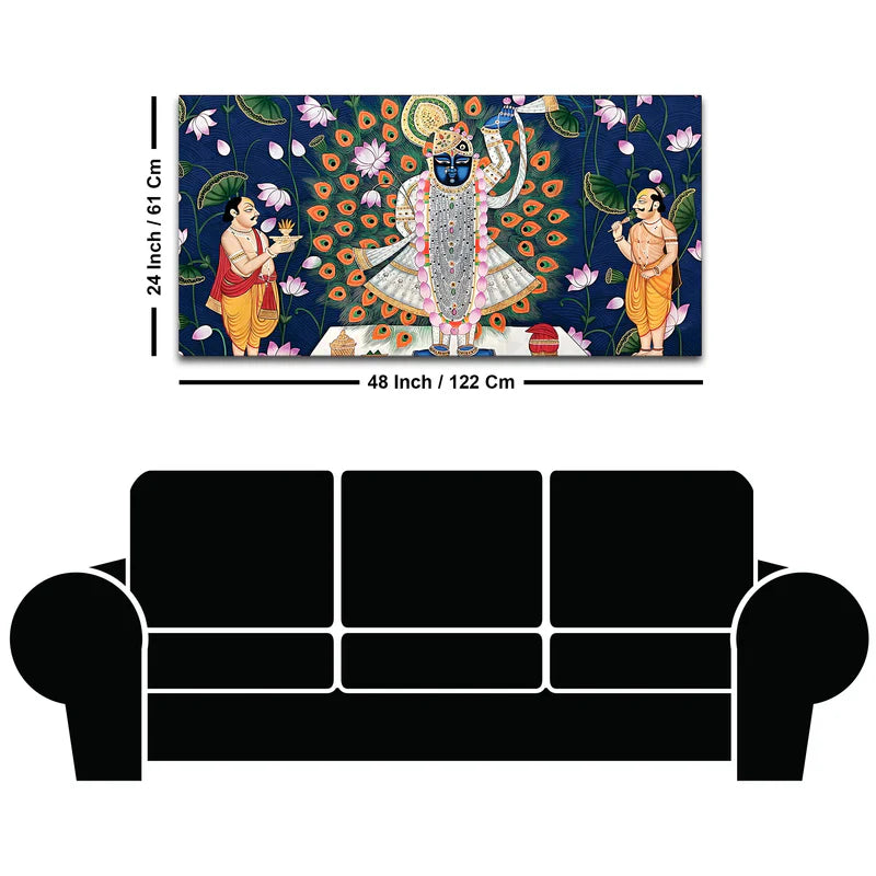 Beautiful Pichwai Art of Shrinath ji Wall Painting