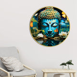 Gautam Buddha Round Artistic Painting