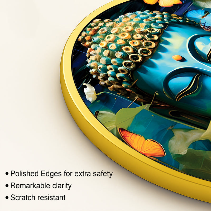 Gautam Buddha Round Artistic Painting