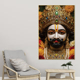 Divine Khatu Shyam Ji Canvas Painting Royal Spiritual Wall Decor Artwork