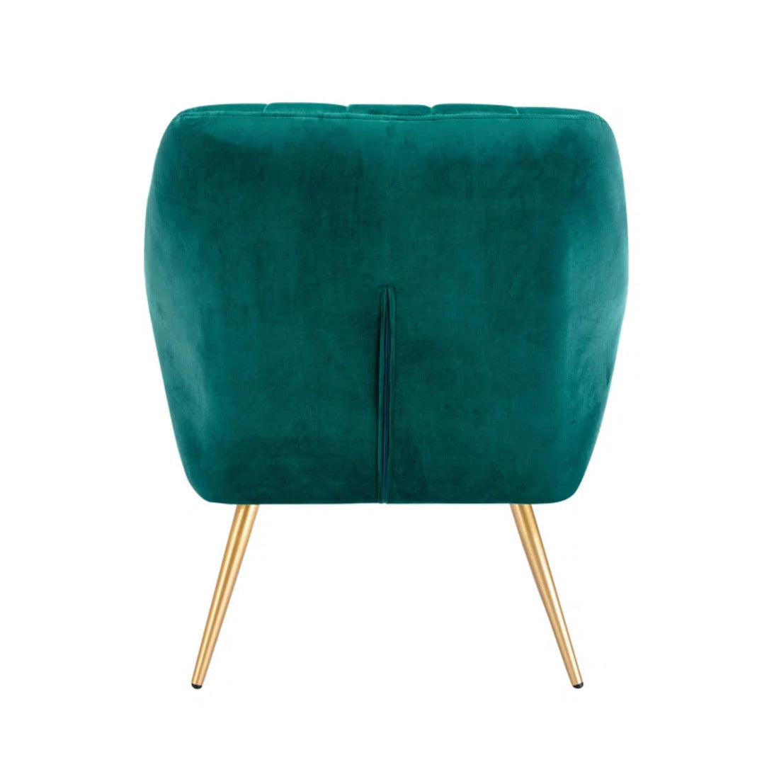 Dense Padded Bright Green Velvet Accent Chair