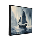 Black & White Sailboat Canvas Wall Painting
