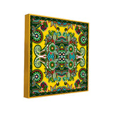Vibrant Colorful Floral & Paisley Art Mandala-Inspired Canvas Wall Painting