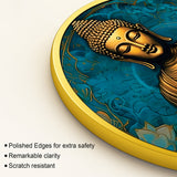 Elegant Gautam Buddha Spiritual Round Wall Art Painting
