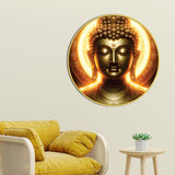 Elegant Gautam Buddha Round Wall Art Painting for Home Décor