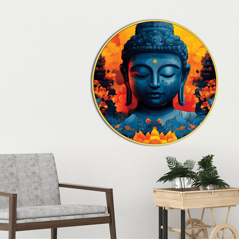 Elegant Round Gautam Buddha Painting